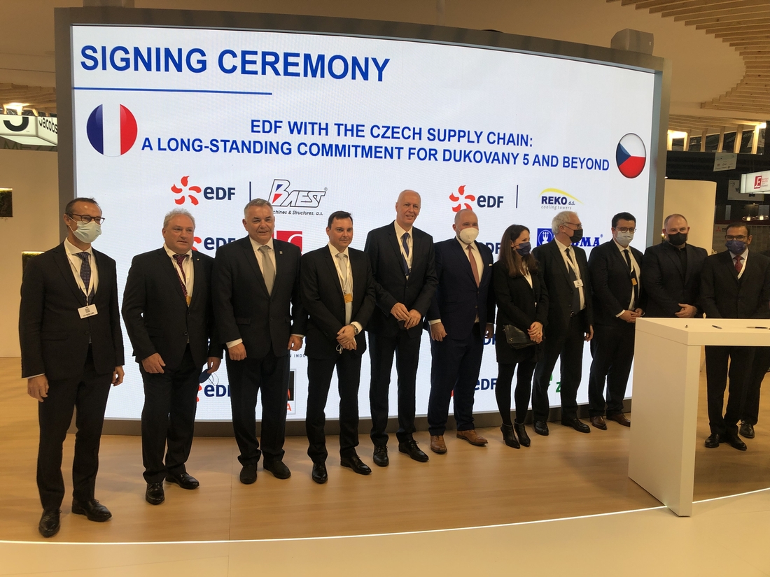 zástupci českých firem podpis memorad EDF