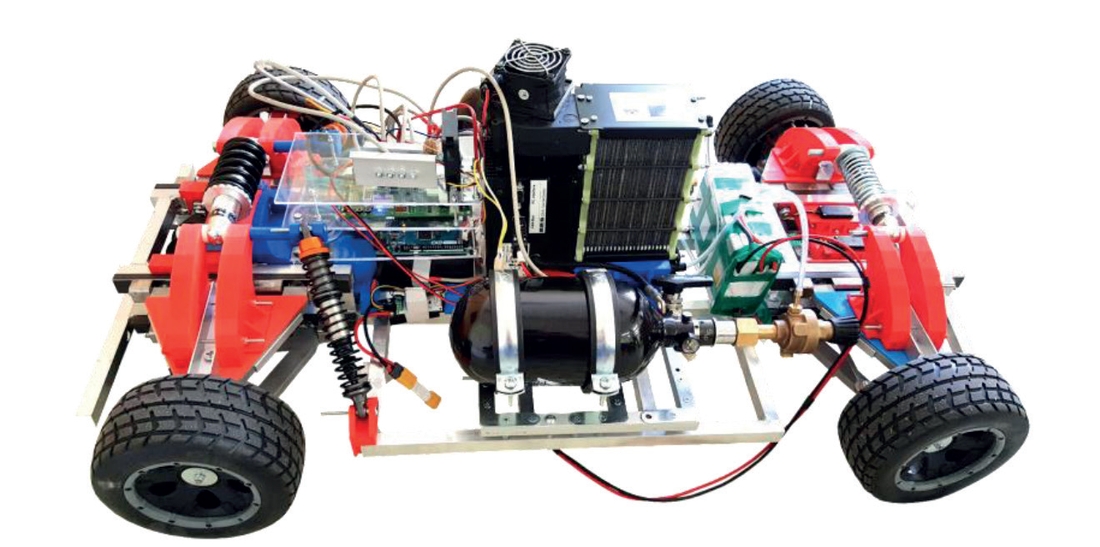 Obr 5 Model hybridného vodíkového automobilu s MH zásobníkmi