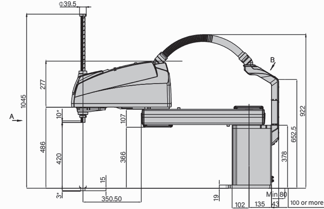 Rozmery modelu PSWA-P10 Rozmery modelu PSWA P10