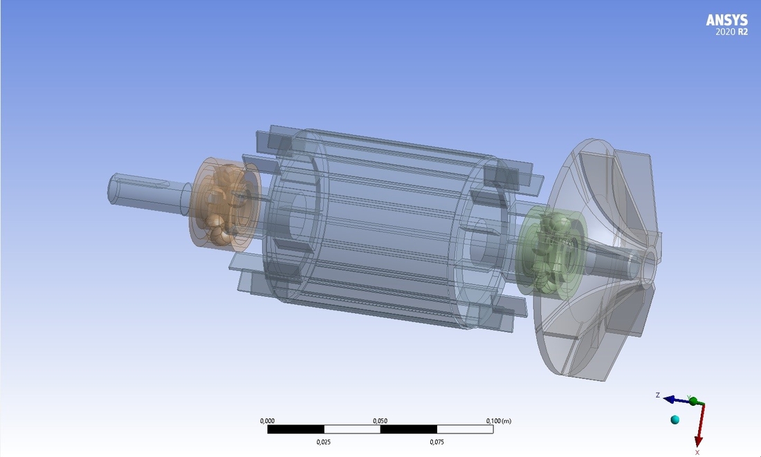 Obr. 15. Zostavenie importovaných modelov v Ansys - Design Modeler