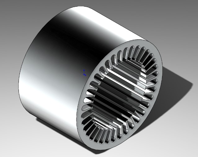 Obr. 4. SolidWorks. Rotor a stator indukčného motora