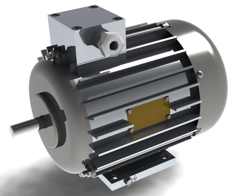 3D model indukčného motora AIR 63V2