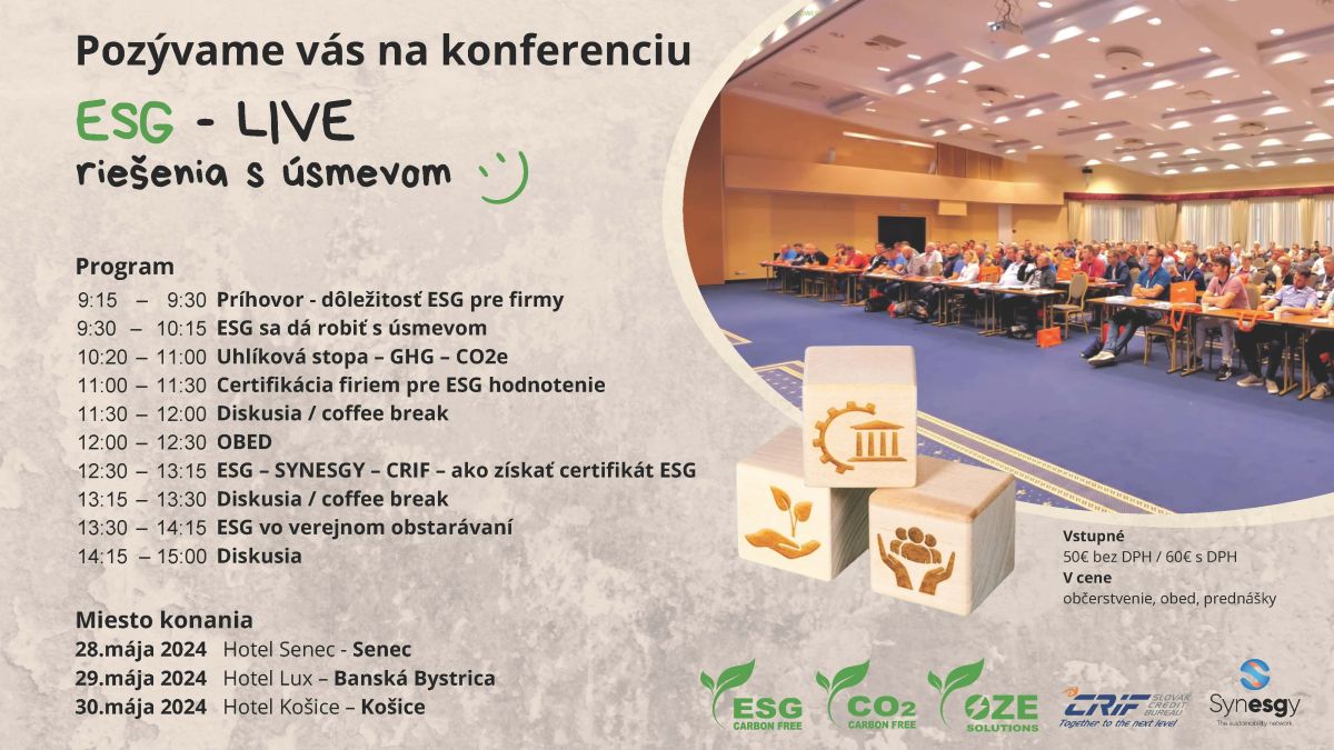 Pozvánka na ESG konferenciu