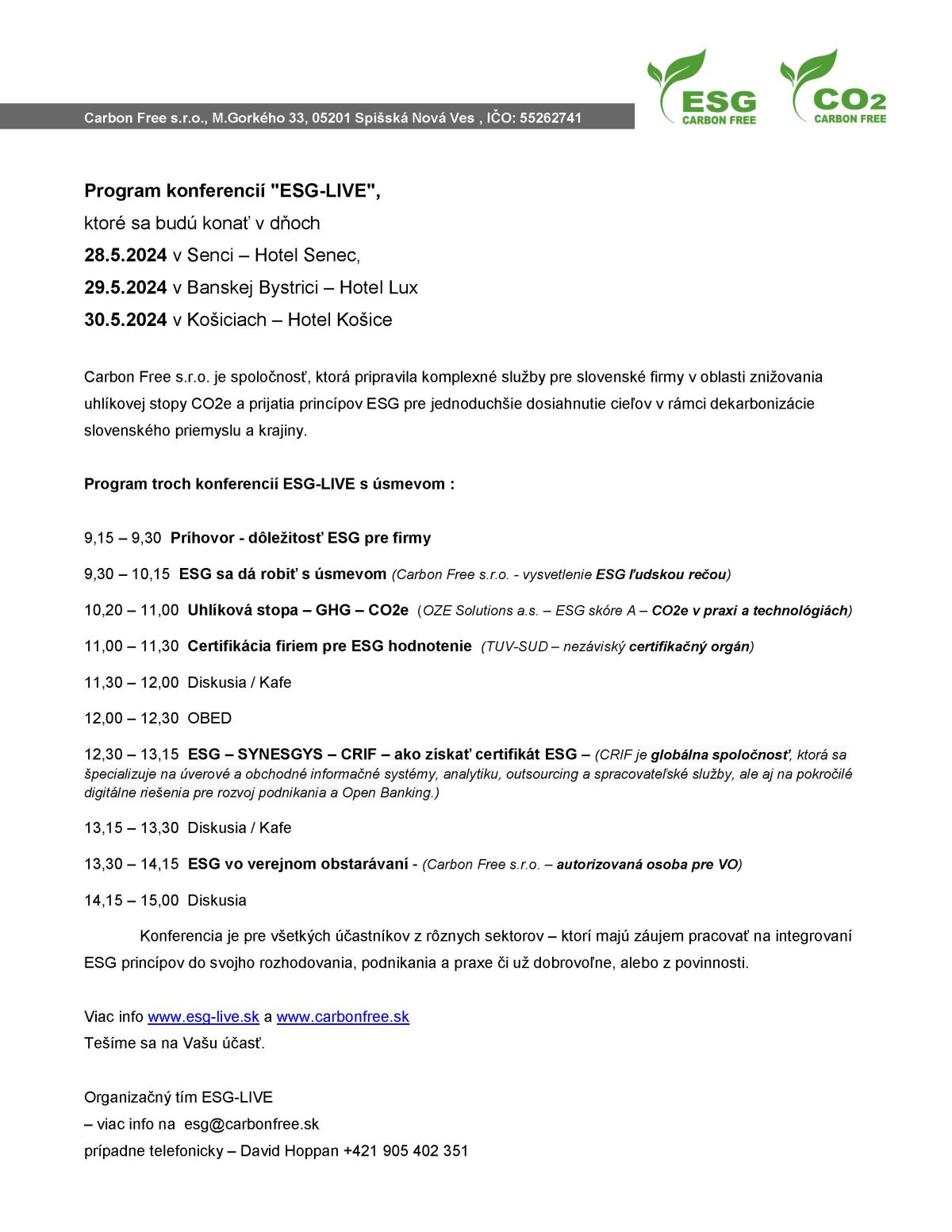 Program ESG LIVE 2024