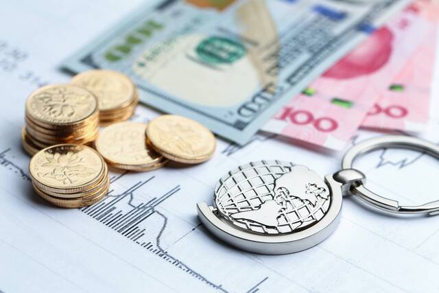 coins paper money globe white statistic form background
