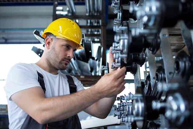 industrial worker working production line factory