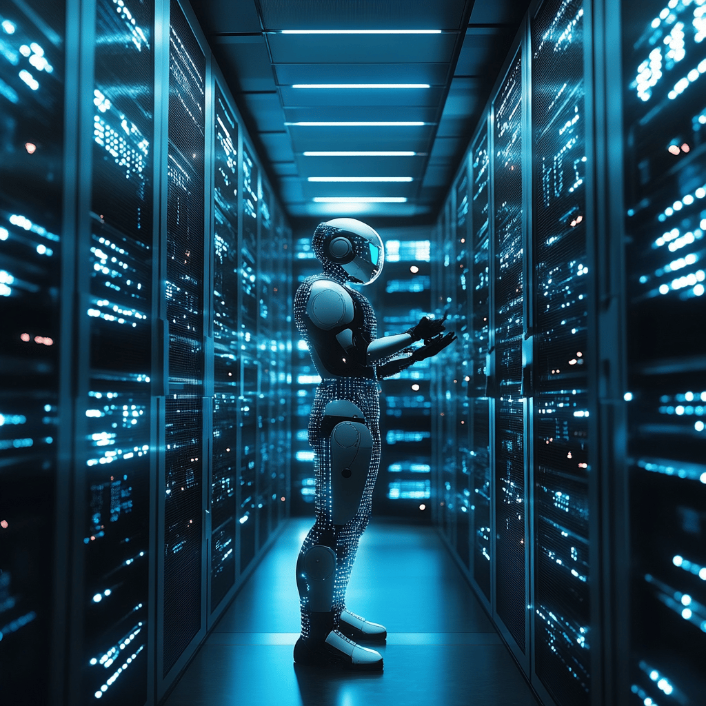 Robot v dátovom centre