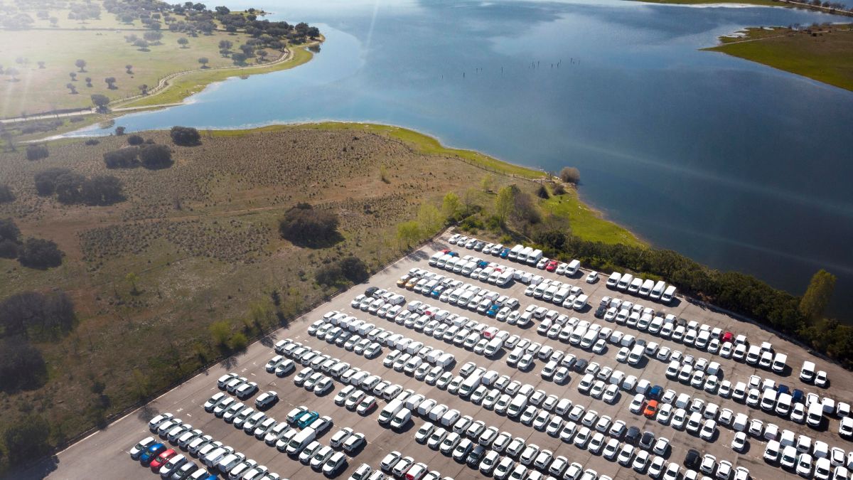 parked cars aerial views transport concept