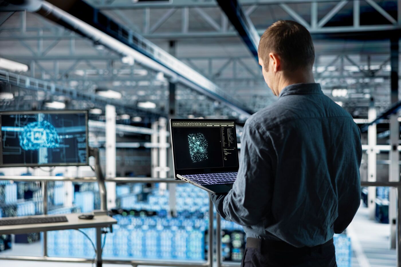 data center it specialist monitoring ai llm visualization output