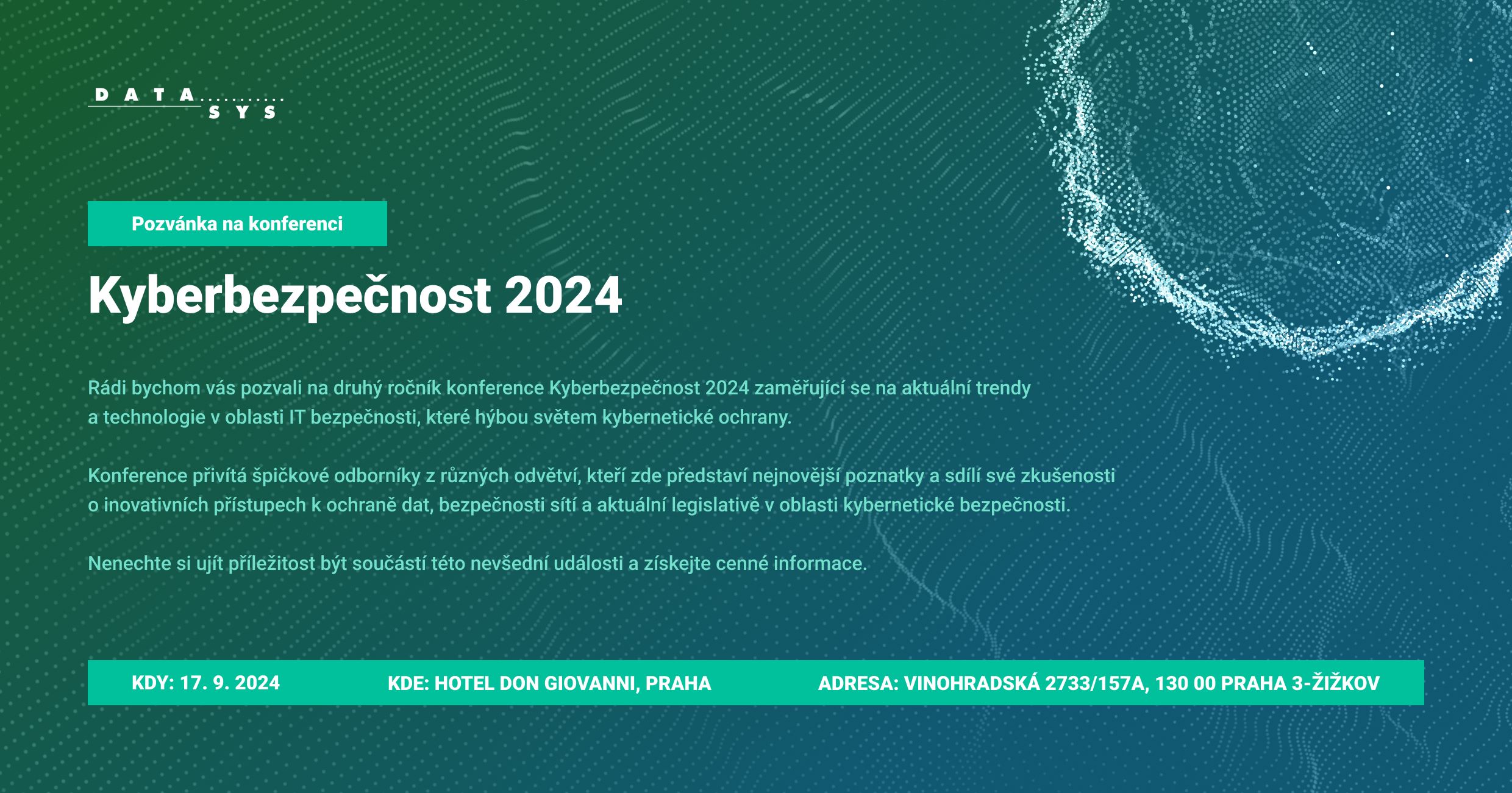 Pozvánka konference Kyberbezpečnost 2024